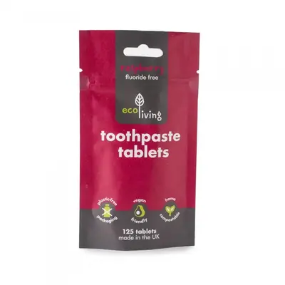 Toothpaste Tablets - REFILL - Raspberry | Type: Flouride Free | Size: 2 Month Supply