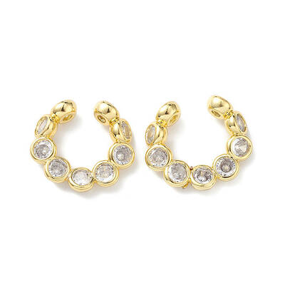 Clear Cubic Zirconia Diamond Wrap Cuff Earrings