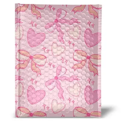 Pretty Package Store Bubble Poly Mailer 50 Pack Shipping Bags for Small Business Large Mailing Envelopes Padded Pink Coquette...
