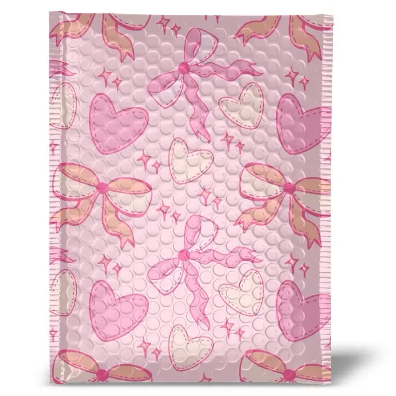 Pretty Package Store Bubble Poly Mailer 50 Pack Shipping Bags for Small Business Large Mailing Envelopes Padded Pink Coquette...