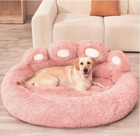 【Father's Day Special】Bear Claw Shape Pet Sofa Dog Bed, Donut Fluffy Model Dog and Cat Bed, Bottom Anti-Bottom Pad, Cool ...