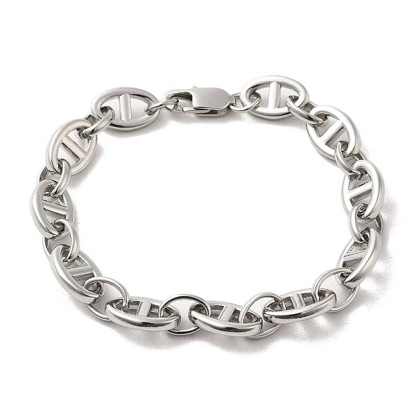Non-Tarnish 304 Stainless Steel Oval Link Chain Bracelets