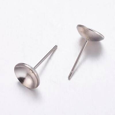 Tarnish Resistant 304 Stainless Steel Stud Earrings Findings