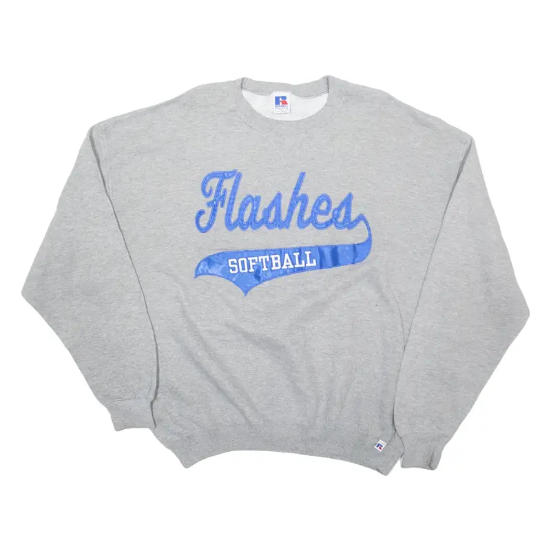 RUSSELL ATHLETIC Flashes Softball Mens Sweatshirt Grey USA XL