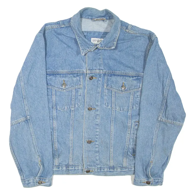 BRINDAR Mens Denim Jacket Blue USA L
