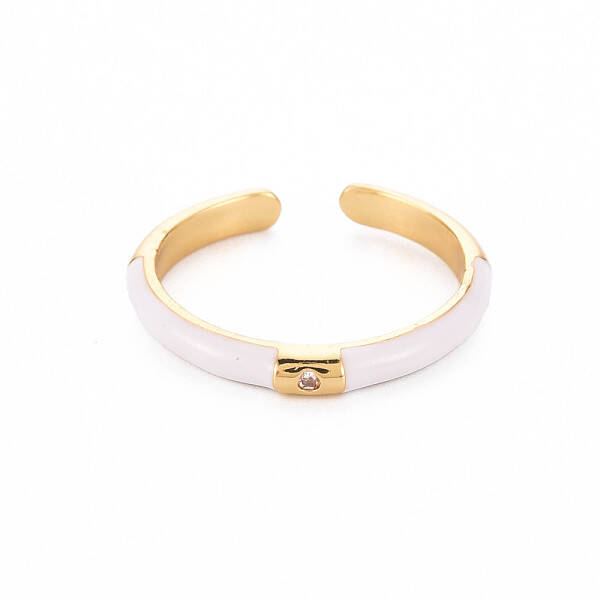 Brass Enamel Cuff Rings
