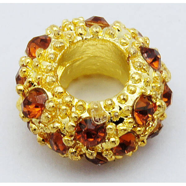 Alloy Rhinestone European Beads
