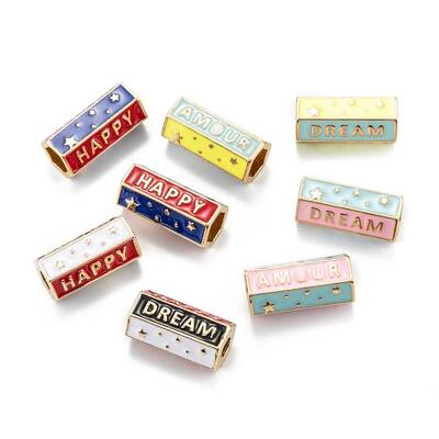 Real 18K Gold Plated Brass Tube Beads