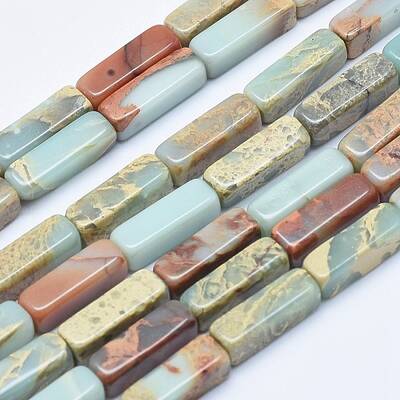 Natural Aqua Terra Jasper Beads Strands