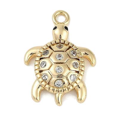 Brass Micro Pave Cubic Zirconia Pendants
