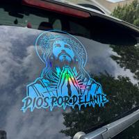 Dios Por Delante Praying Decal Sticker For Cars, Trucks, SUVs, Glass Doors, Windows, and Fridges - Available in Multiple Colo...