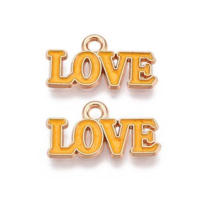 Valentine's Day Theme Alloy Enamel Pendants