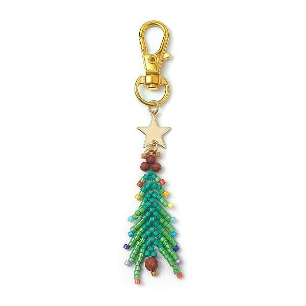 Christmas Tree Glass Seed Beads Pendant Decoration