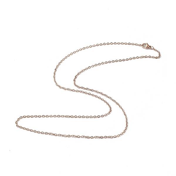 Ion Plating(IP) 304 Stainless Steel Cable Chain Necklace for Men Women