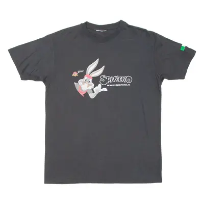 LOONEY TOONS Spanino Bugs Bunny Mens T-Shirt Black M