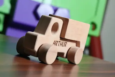 Wooden Toy Truck - Personalized - Handmade Montessori Toy