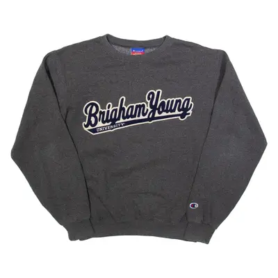 CHAMPION Brigham Young University Mens Sweatshirt Grey S