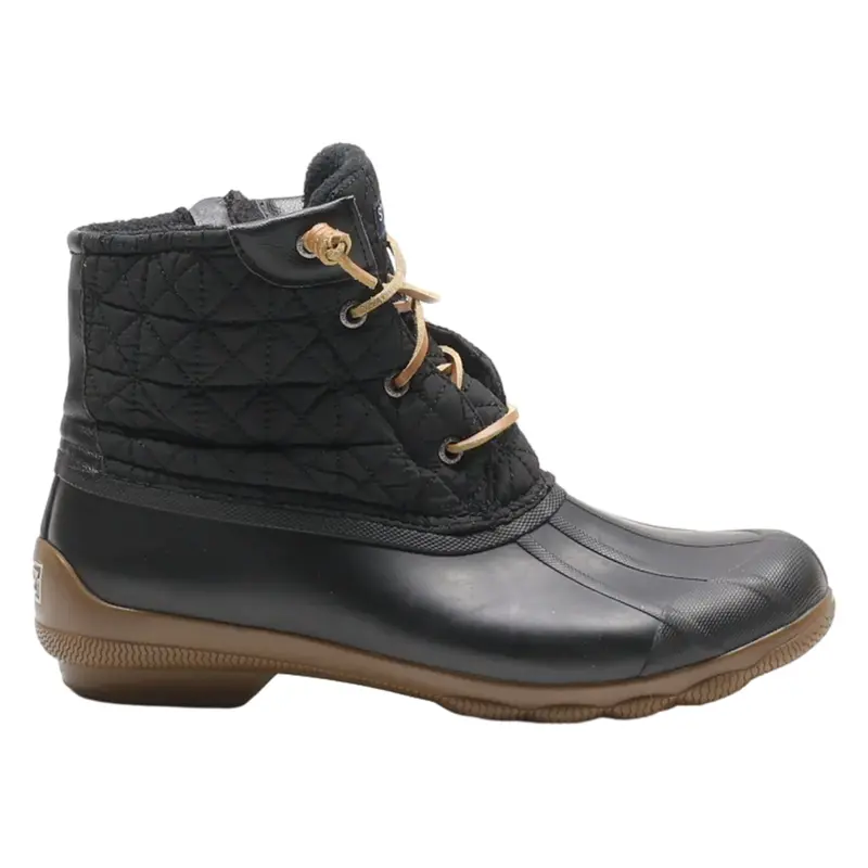SPERRY Lace-Up Boots Black Synthetic Womens UK 7