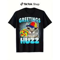 Where The Huzz At? Playful Cat Meme T-Shirt Guaranteed to Get Smiles
