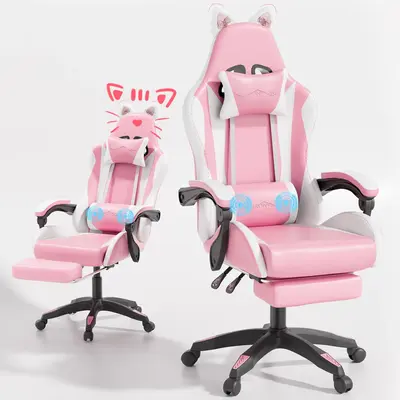 【Sweet!!】Mr IRONSTONE Gaming Chair with Speakers and Led Lights Ergonomic Massage Computer Gaming Chair with Broaden Cusi...