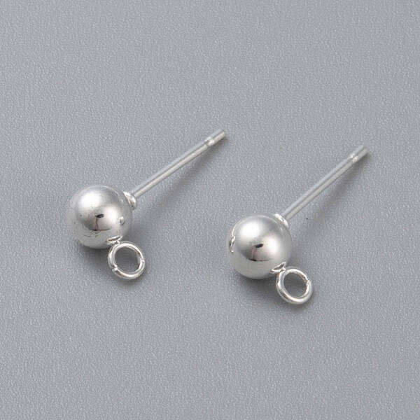 304 Stainless Steel Ball Stud Earring Post