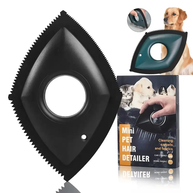 Portable Pet Hair Remover, 1 Count Reusable Pet Hair Scraper, Pet Hair Removal Tool for Car Detailing, Furniture, Sofa & Carp...