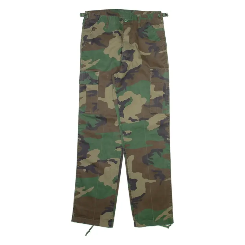 MFH INT COMP Camo Cargo Mens Trousers Green Regular Straight W30 L30