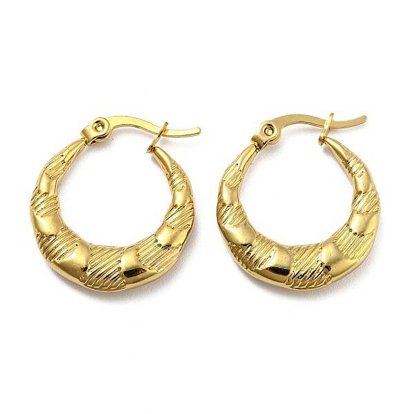 PVD Vacuum Plating 304 Stainless Steel Hoop Earrings for Women