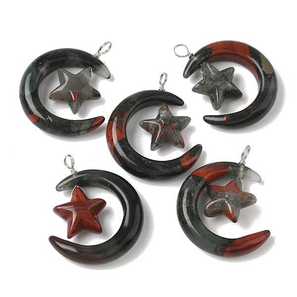 Natural Afican Bloodstone Pendants
