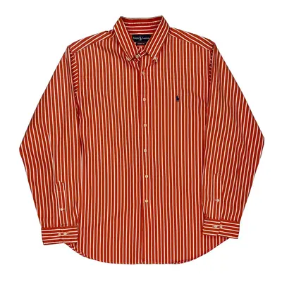 Ralph Lauren Striped Shirt - XL Orange Cotton