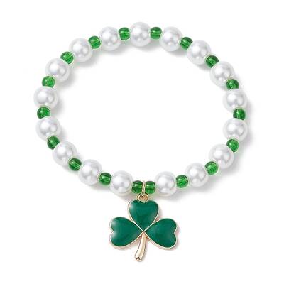 Glass Pearl Beaded Stretch Braceltets