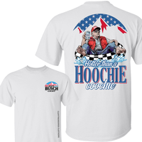 Hotter Than A Hoochie Trump Coochie with Busch Light Beer Shirt, 4th of July Independence Day, Casual Cotton Top Gifts for Tr...