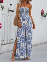 Women's Floral Print Jumpsuit, Casual Boho Wide Leg Jumpsuit for Beach Holiday Vacation, Ladies Bohemian Spring & Fall Clothe...