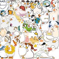 Cartoon Duck Series Decal Sticker, 50pcs Naughty Stickers for Wall Decor, Waterproof Sticker Pack for Water Bottle Skateboar...