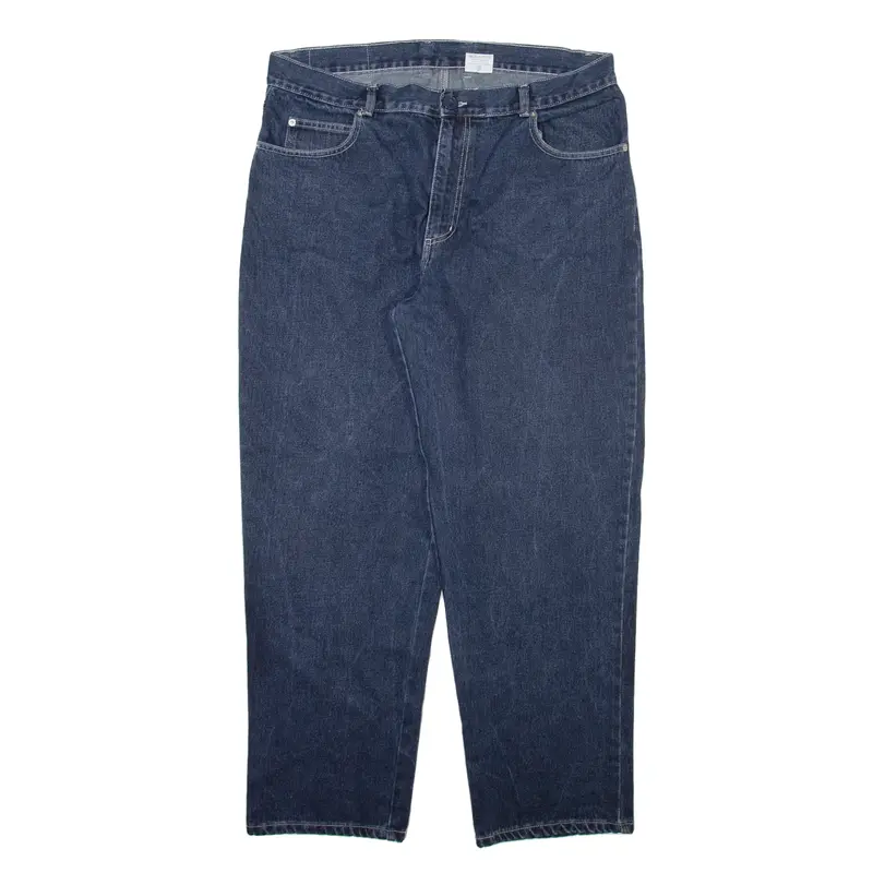 TRACK Mens Jeans Blue Regular Straight W37 L30
