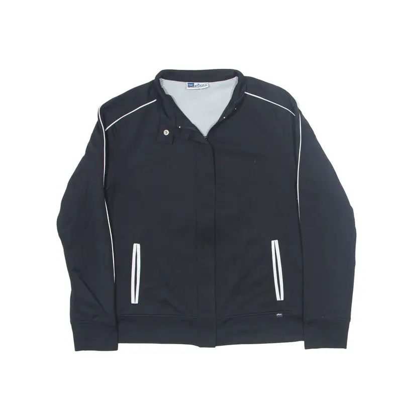 ASICS Track Jacket Black 90s Womens L