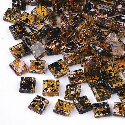 2-Hole Transparent Glass Seed Beads