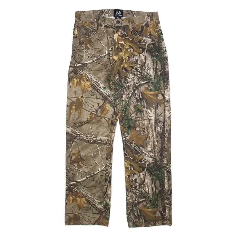 REALTREE Mens Trousers Brown Regular Straight W32 L32