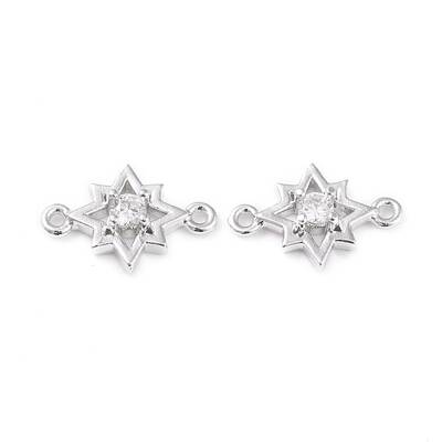 Brass Micro Pave Cubic Zirconia Links