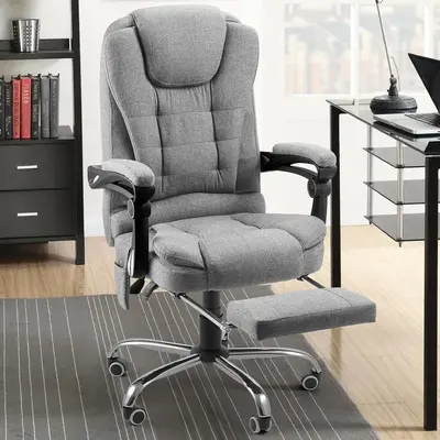 YODOLLA Ergonomic Reclining Office Chair with Massage and Heat Function,Executive Home Desk Chair w/Retractable Footrest, Hig...