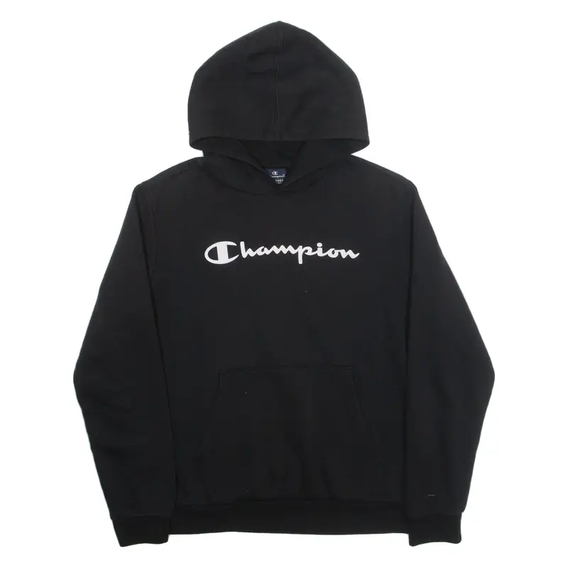 CHAMPION Boys Black Hoodie 2XL