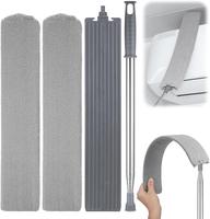 Retractable Gap Dust Cleaner Brush with Long Handle (30 to 100 inches), Cleaning Tools with 2 Microfiber Dusting Cloths, Exte...
