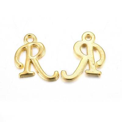 Golden Plated Alloy Letter Pendants