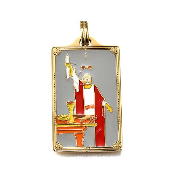 Tarot 304 Stainless Steel Enamel Pendants