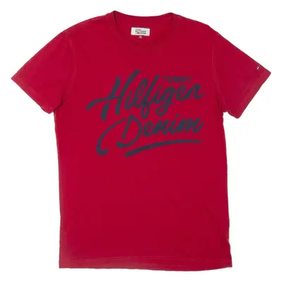 TOMMY HILFIGER Mens T-Shirt Red M