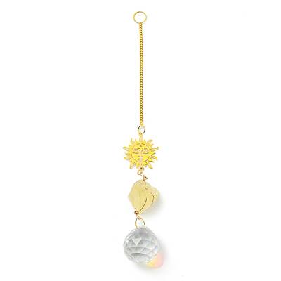 Wire Wrapped Nuggets Natural Citrine Pendant Decorations