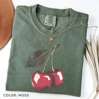 Comfort Colors Vintage Cherry Shirt, Cherry Tee, Fruit, Summer Shirt, Food lover gift, Foodie, Cherry Lover Gift, Retro Cherr...