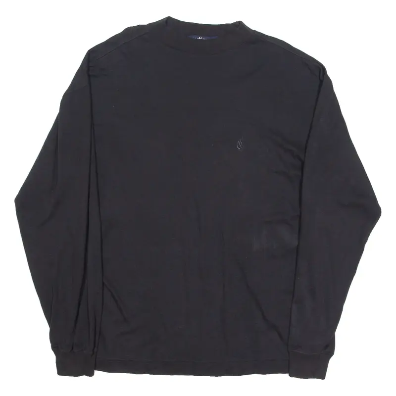 NAUTICA Mens T-Shirt Black Long Sleeve Crew Neck M