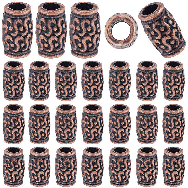 100Pcs Tibetan Style Zinc Alloy Beads
