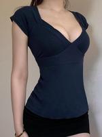 Women's Plain Tee, Basic Casual Minimalist Short Sleeve T-shirt, Ladies Summer Clothes for Daily Wear, Womenswear